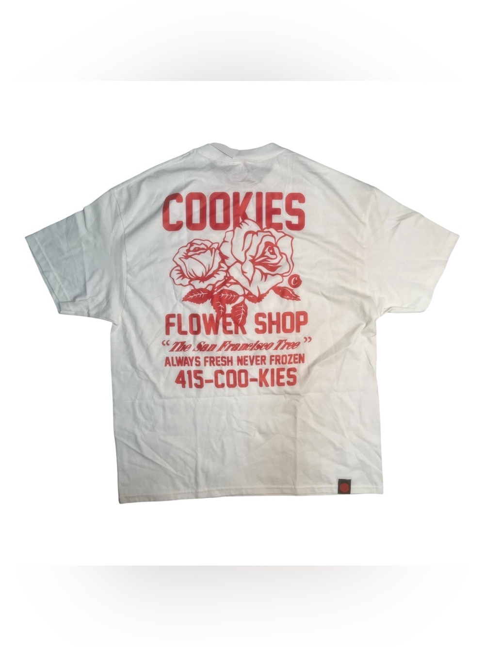 Sz Various cookie White "Flower Shop" Graphic T-Shirt